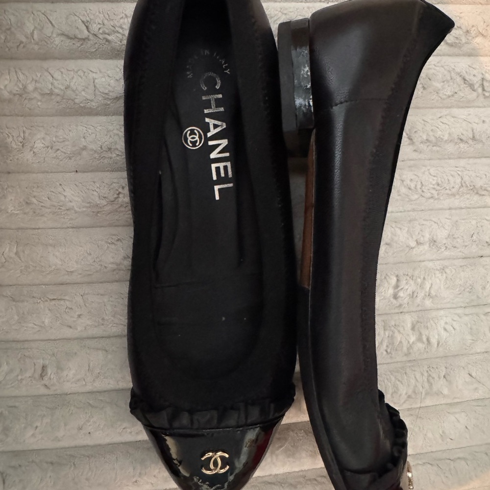 Chanel Black Women's ballerina ruffle flats Shoes - Picture 7 of 10